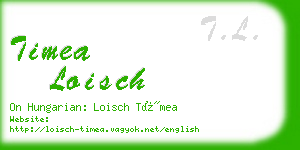 timea loisch business card